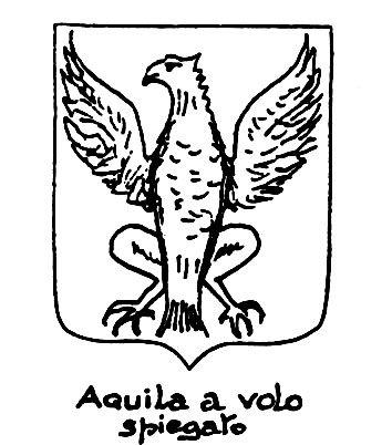 Immagine del termine araldico: Aquila a volo spiegato